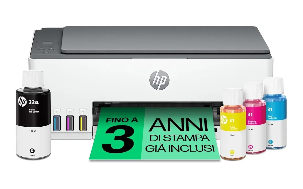 ChatGPT said: stampante HP Smart Tank 5105 con flaconi di inchiostro inclusi